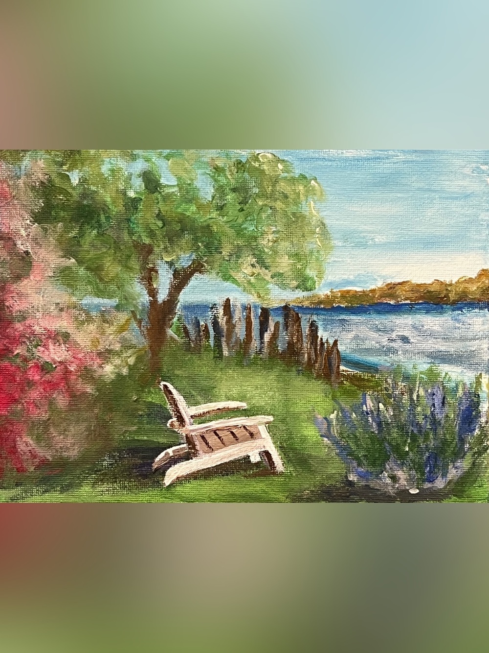 Original hand painted beach coastal summer wall art
